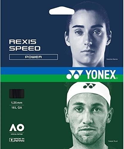 YONEXヨネックス 硬式テニス ストリング ガット レクシススピード125 12m ブラック007 1.25mm TGRSP125