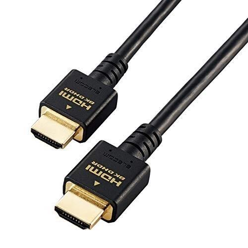 エレコム HDMI 2.1 ケーブル ウルトラハイスピード 1m 8K60Hz 4K120Hz 48Gbps 超高速 7680×4320 eARC VRR 黒 ブラック GM-DHHD21E