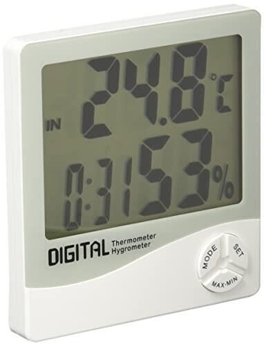 エンペックス気象計 温度計・湿度計 ホワイト 約10.6×9.8×2.3cm