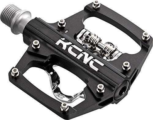 ケーシーエヌシー(KCNC) 自転車用 軽量 アルミ ビンディングペダル クリップレス プラットフォームペダル ブラック