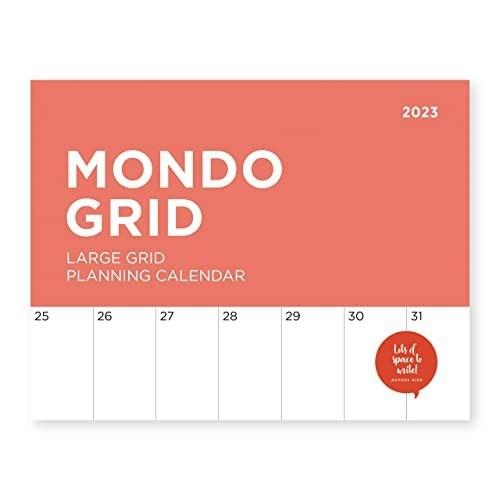 2022 Mondo Grid Wall Calendar by Bright Day， 15.5 x 12 Inch， Large Huge Big Jumbo Monster Planner Organizer