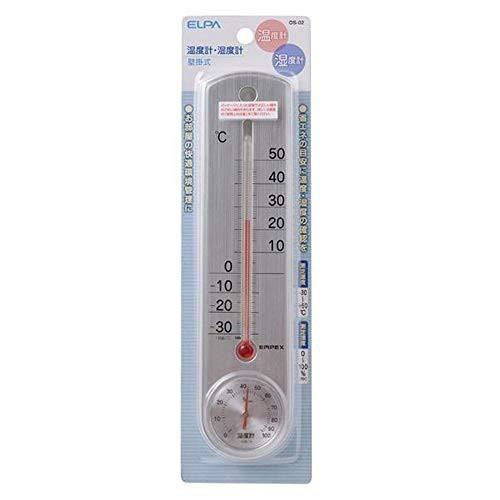 エルパ (ELPA) 温度湿度計 温度計 壁掛式 OS-02