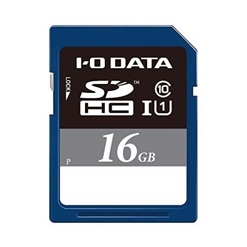 16GB アイ・オー・データ SDHCメモリーカード 16GB UHS-I UHS スピードクラス1対応 日本メーカー SDH-UT16GR ブラック