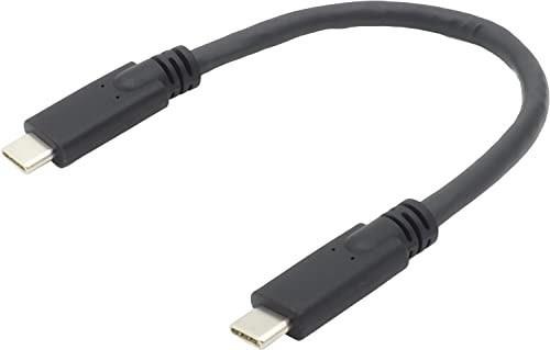 オーディオファン USBケーブル USB-C USB3.2 Gen2対応 10Gbps 短い USB-C (オス) - USB-C (オス) 約20cm ブラック