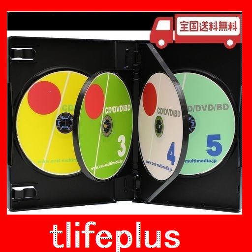 オーバルマルチメディア DVDケース 27MM厚に5枚収納 トールケース ブラック 3個セット Mロックシリーズ ブルーレイケースとしても適しま