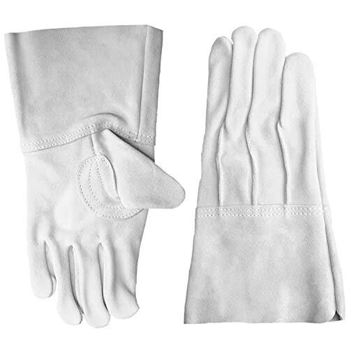 エース グローブ 牛床革 溶接用手袋 外縫い 中袖 フリーサイズ AG053Y グレー