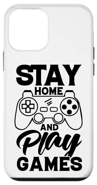 iPhone 12 mini Stay Home & Play Games Illustration Quotes Graphic Designs スマホケース