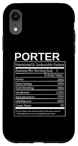 iPhone XR Porter Nutrition Facts 面白くて皮肉な名前入り スマホケース