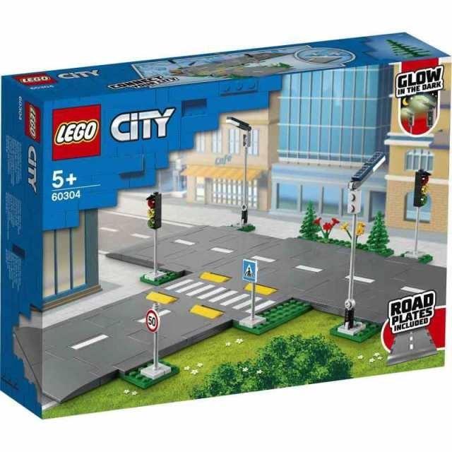 レゴLEGO シティ つながる ロードプレート 交差点 60304 おもちゃ ブロック プレゼント 男の子 女の子 5歳以上