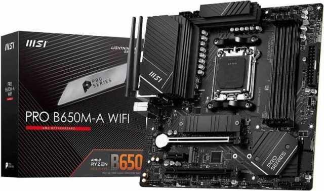 MSI マザーボード PRO B650M-A WIFI AMD Ryzen 7000 シリーズAM5対応B650チップセット搭載 micro-ATX MB5909