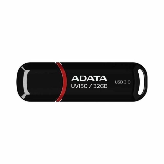 ADATA USBメモリ 32GB USB3.0 キャップ付 ブラック AUV150-32G-RBK