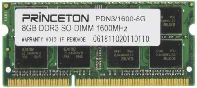 プリンストン MAC用PC3-12800DDR3-1600204PINSO-DIMM8G