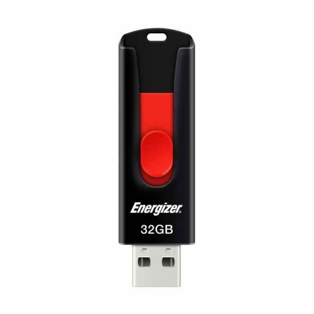 エナジャイザー USB2.0対応 USBメモリ 赤と黒 スライダータイプ フラッシュメモリー 32GB