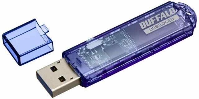 BUFFALO USB3.0対応 USBメモリ スタンダード 64GB ブルー RUF3-C64GA-BL