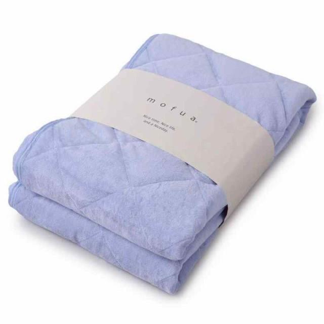 mofua ナイスデイ 綿100% 敷きパッド ボックスシーツ ケットシリーズ 05 ブルー, 01 シングル
