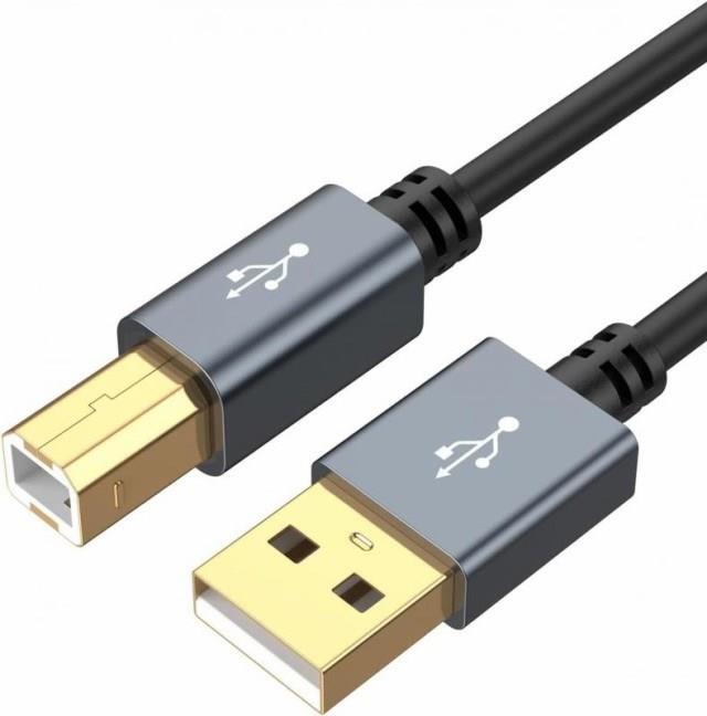 USBプリンターケーブル, CableCreation USB 2.0 A オス to Type B オス スキャナーケーブル HP、Cannon、Brother、Epson、Dell、Xero