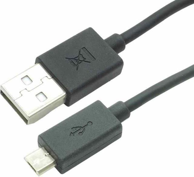 オーディオファン microB USBケーブル ケーブル データ転送対応 ブラック 1ｍ USB micro type B
