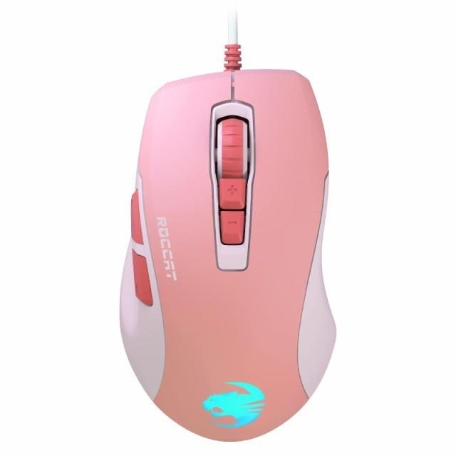 ◆商品名：ROCCAT ゲーミングマウス Kone Pure Ultra 有線 PVC コーラルブルームピンク 光学式16Kサイドボタン軽量66.5g FPS RGB Windows 7以降色鮮やかな