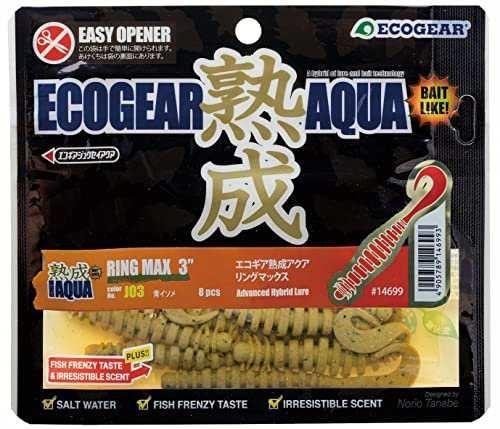 ◆商品名：エコギアEcogear ワーム 熟成アクア リングマッ クス 3.8インチ 97mm 青イソメ J03 ルアーエコギア熟成アクア リングマッ クスルアーとエサの概念を破壊したエコギア アクア