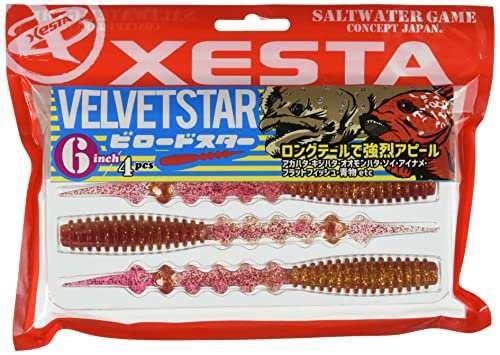 ◆商品名：ゼスタXesta ビロードスターVELVET STAR 6インチ W011 KRGD アカキン説明ボトム付近に生息するフラットフィッシュやロックフィッシュに威力を発揮するこれまでにないナビキ